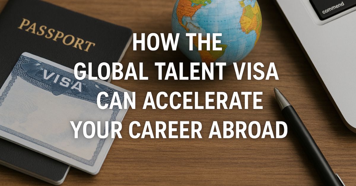 Passport and visa on desk showing career abroad guidance by expert Migration Consultants in Kochi.